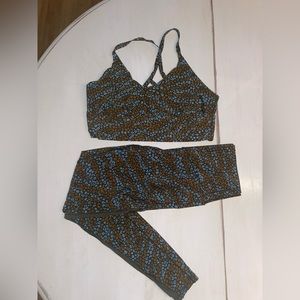 AERIE leopard set bra and leggings